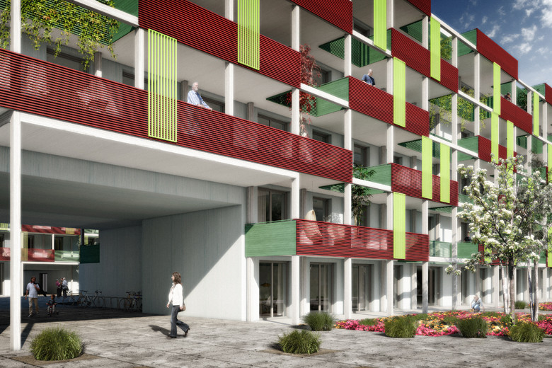 1st prize project competition cross-generational housing Winterthur