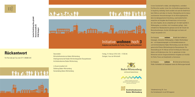 Participation in congress "Initiative wohnen hoch 3"