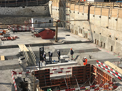 Cornerstone ceremony high-rise building Baslerstrasse