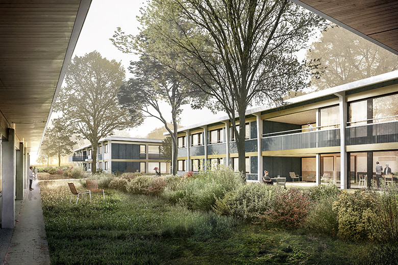 2nd prize supervision study Neubau Wohngruppen Erwachsene 1–6