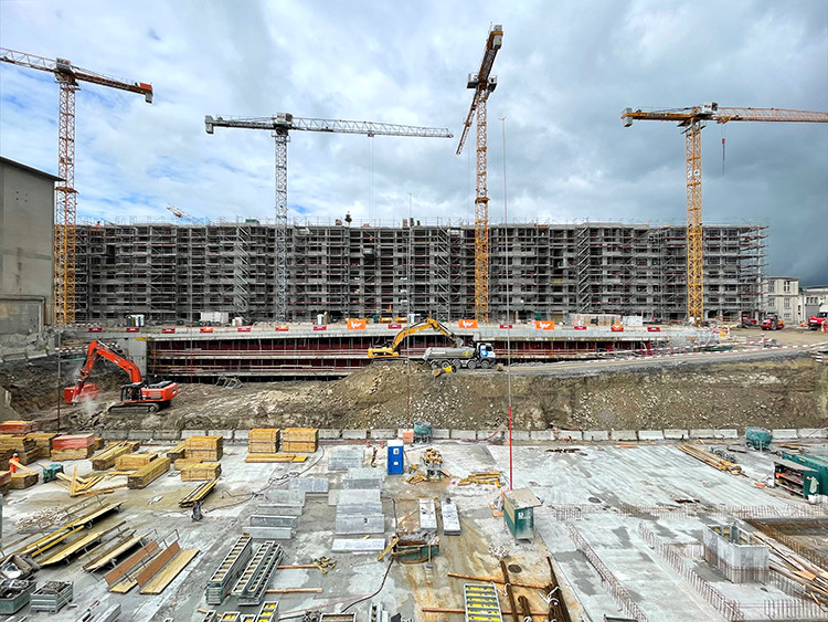 Rohbauvollendung Papieri-Areal, Baubereich A