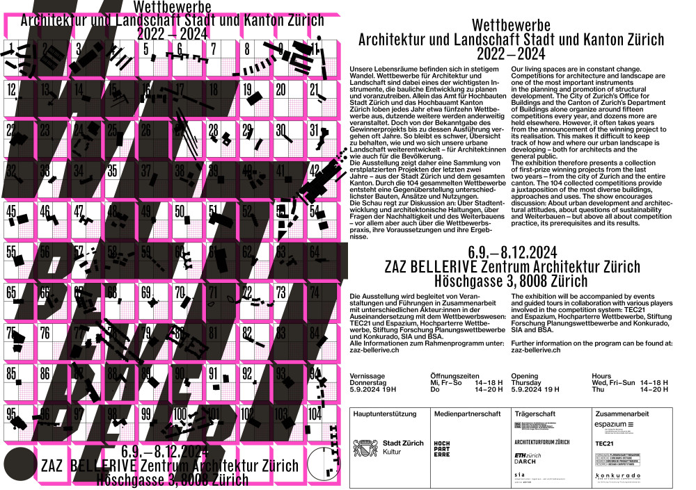 Wettbewerbe Architektur und Landschaft Stadt und Kanton Zürich 2022 – 2024